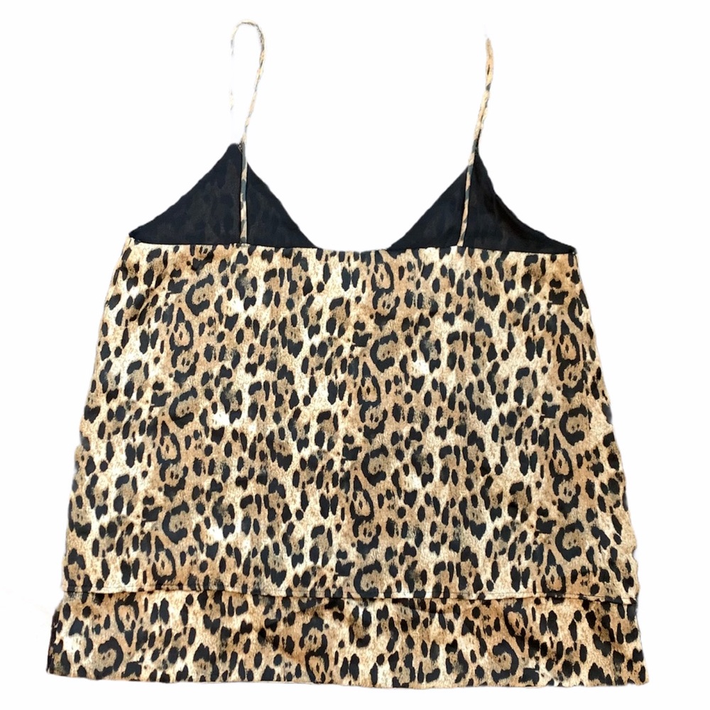 Zara Basic Leopard Print Cami Style Top Size Xs - image 3